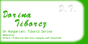 dorina tiborcz business card